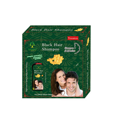 VOJO ginger hair dye natural black Dye Shampoo for cover grey hair  oem black shampoo against grey hair shampoo